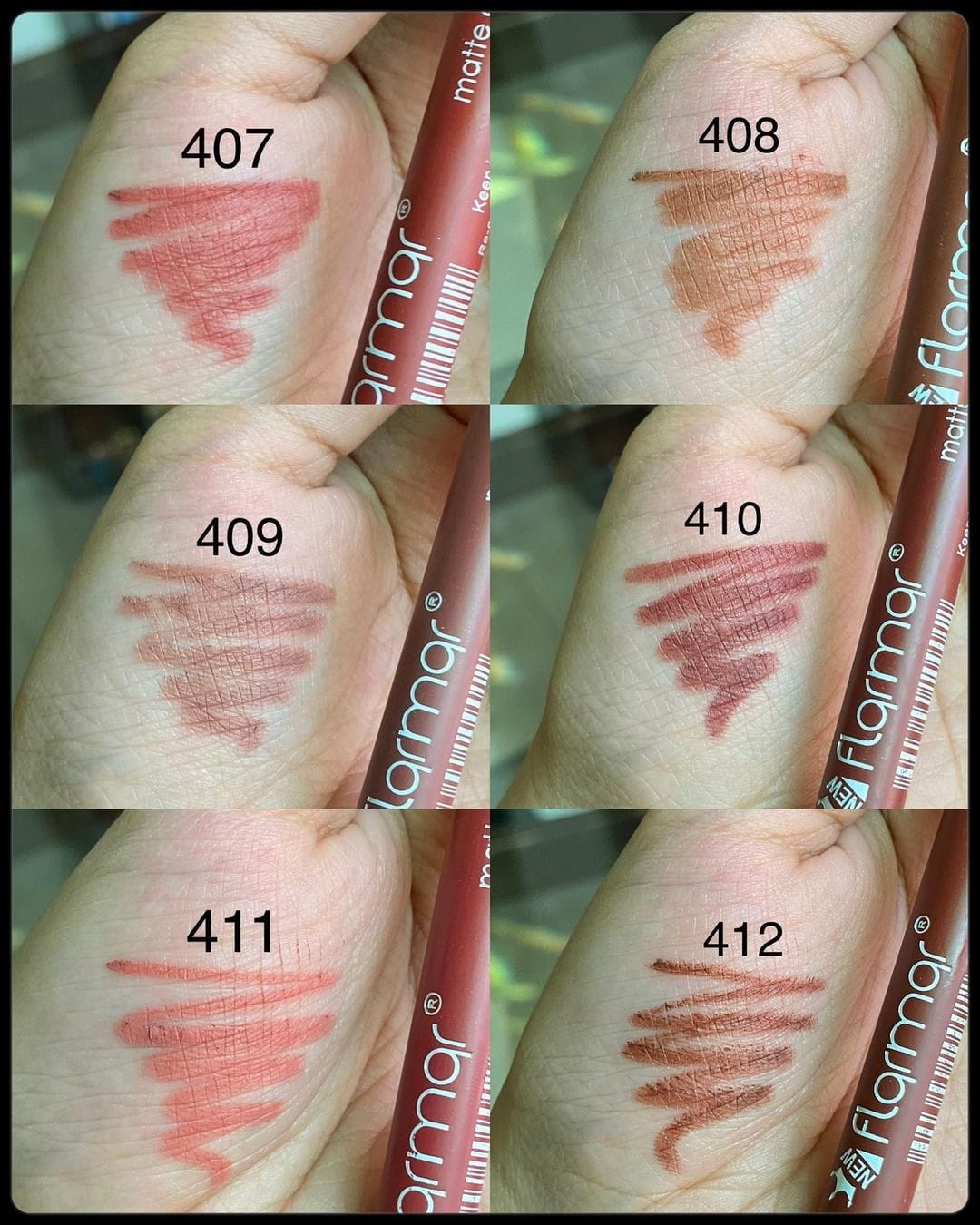 FLORMAR- 12 pcs Matte Color Lip pencils set - Image 6