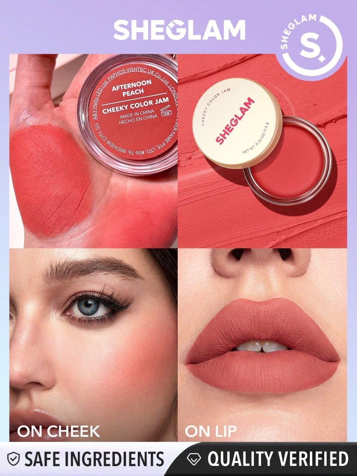 SHE GLAM Lip & Cheek Cream blush!!