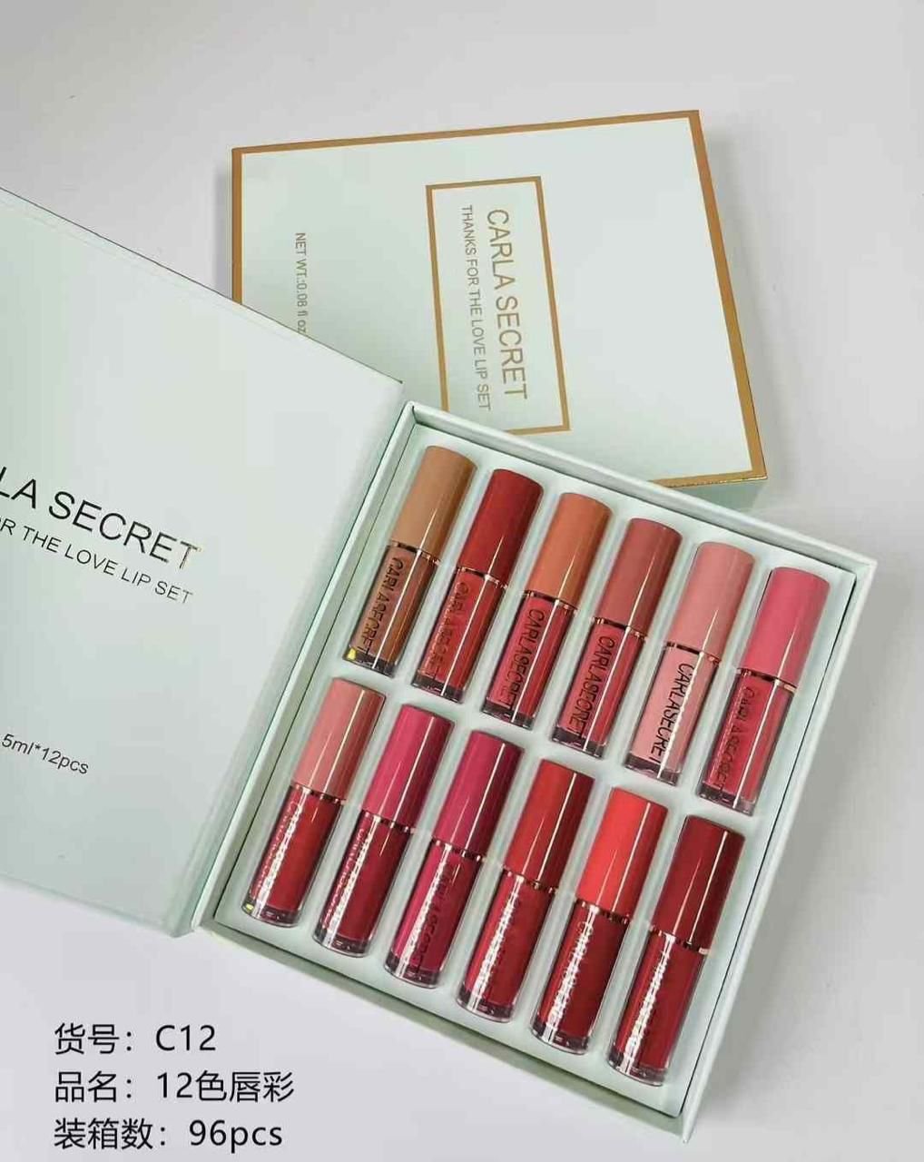 Carla Secret 12-Piece Lipgloss Vault
