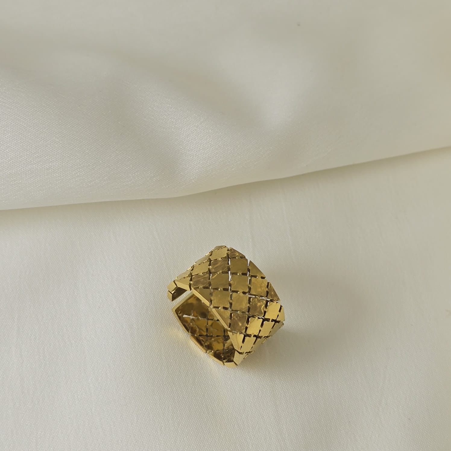 316L Stainless-Steel Gold-Plated Adjustable Rings - Image 8