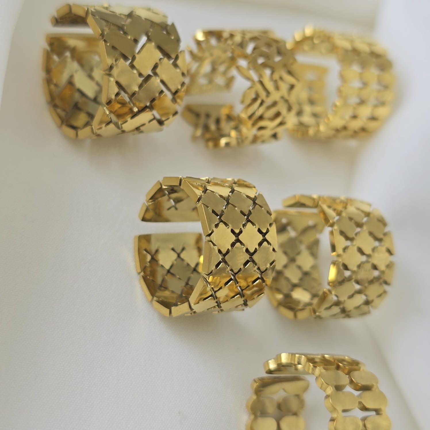 316L Stainless-Steel Gold-Plated Adjustable Rings - Image 10