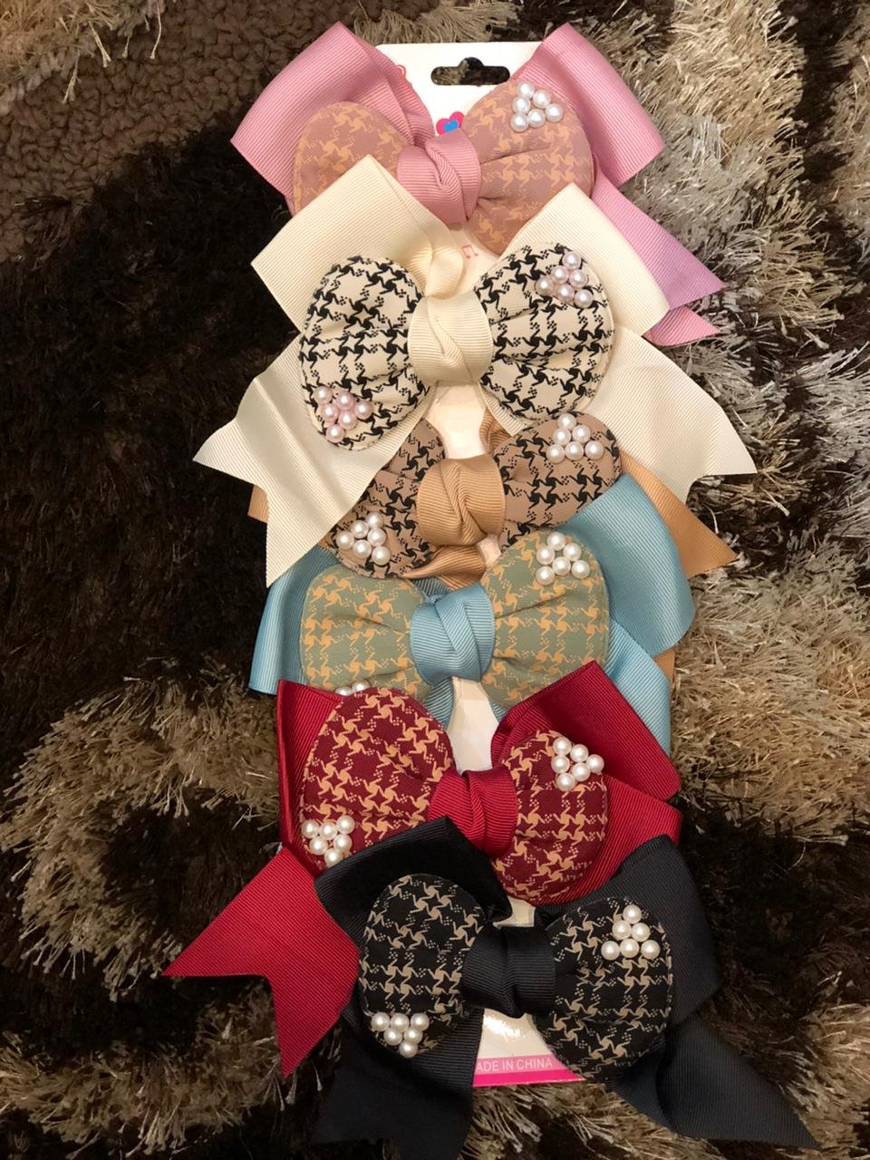 Set of 6 Multi Colored Bows - Image 2